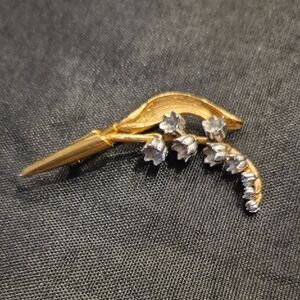 Vintage MFA Museum of Fine Arts Gold and Silver Floral Brooch